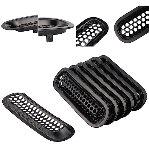 Rejilla para insertos ABS parrilla delantera para Wrangler JK 2007-2017 4