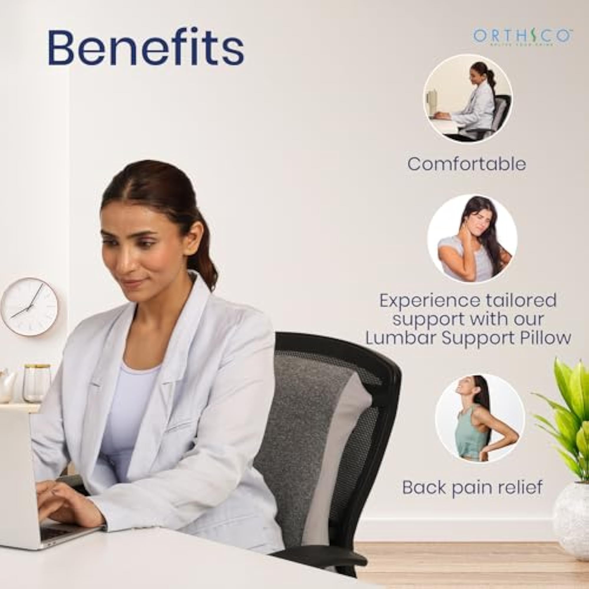 Back Support Gel Memory Foam Car Seat Cushion