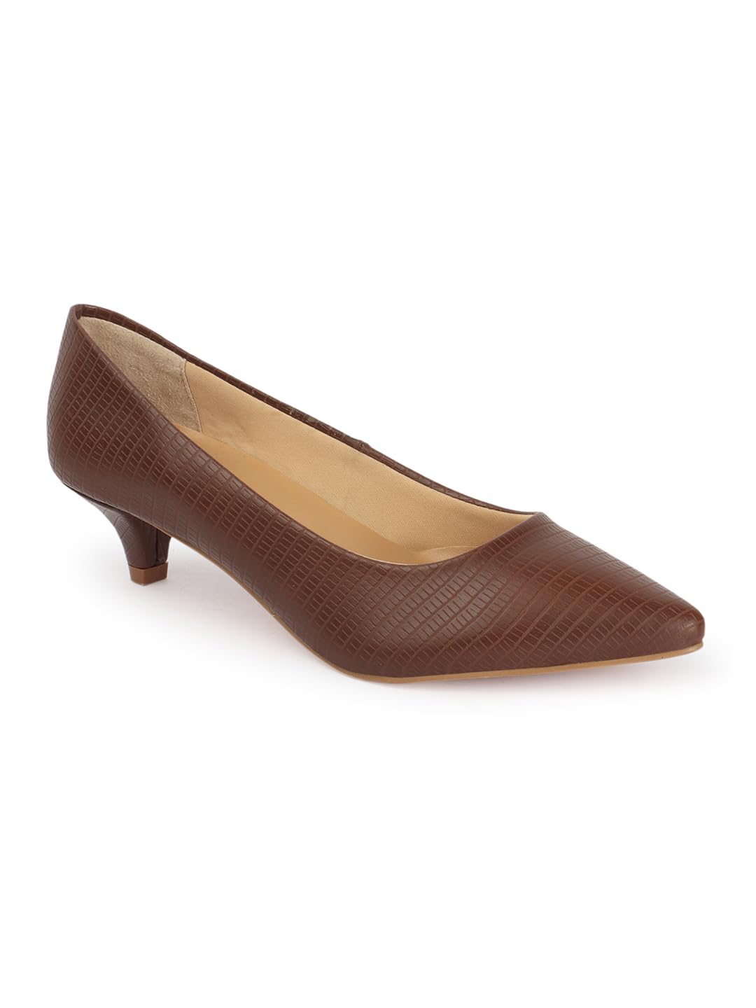 Women Comfortable Kitten Heel Pointed Toe Slip-On Fashion Pump Shoes for Office, Casual and Formal use-image-18