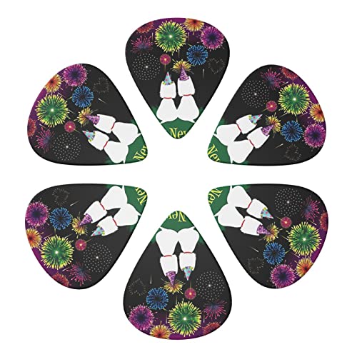 Happy Year Lot de 6 médiators pour guitare acoustique, guitare électrique, basse, ukulélé – fins, moyens et épais - Les Beatles, Paul McCartney, John Lennon, RIngo Starr, George Harrison Happy Year Lot de 6 médiators pour guitare acoustique, guitare électrique, basse, ukulélé - fins, moyens et épais – Image 5