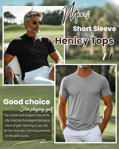 Riyiper 3 Pack Henley Shirts for Men Short Sleeve Raglan M-5XL Cotton Regular and Big Tall Tops Casual Summer Basic Tee4
