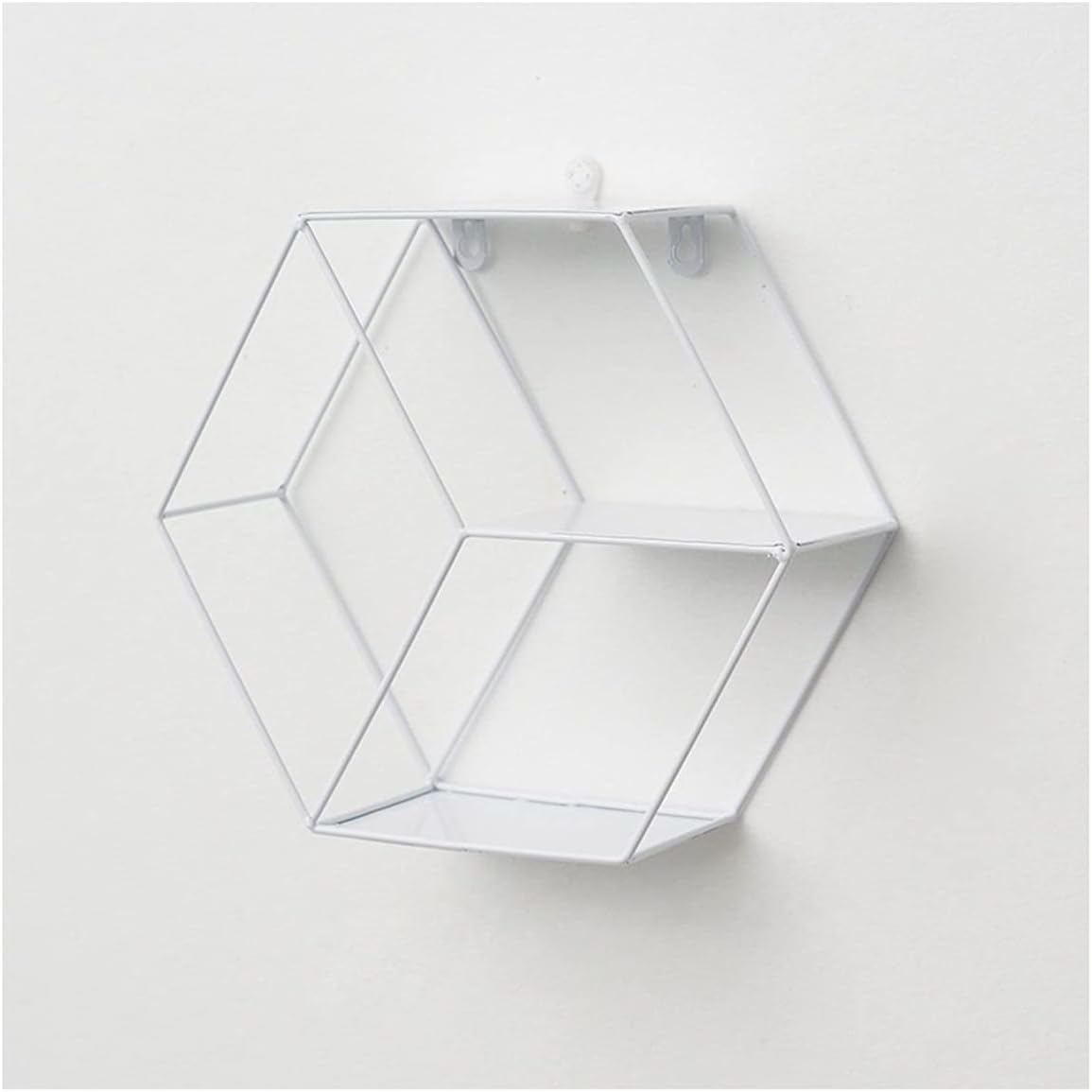 Wall-Mounted Storage Rack Creative Wall Shelf Bathroom Accessories Bathroom Shelf Organizer (Color : Round Black) (Hexagon Gold)