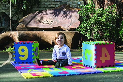 Edushape Edu-Tiles Letters & Numbers Play Mat, 36 Piece