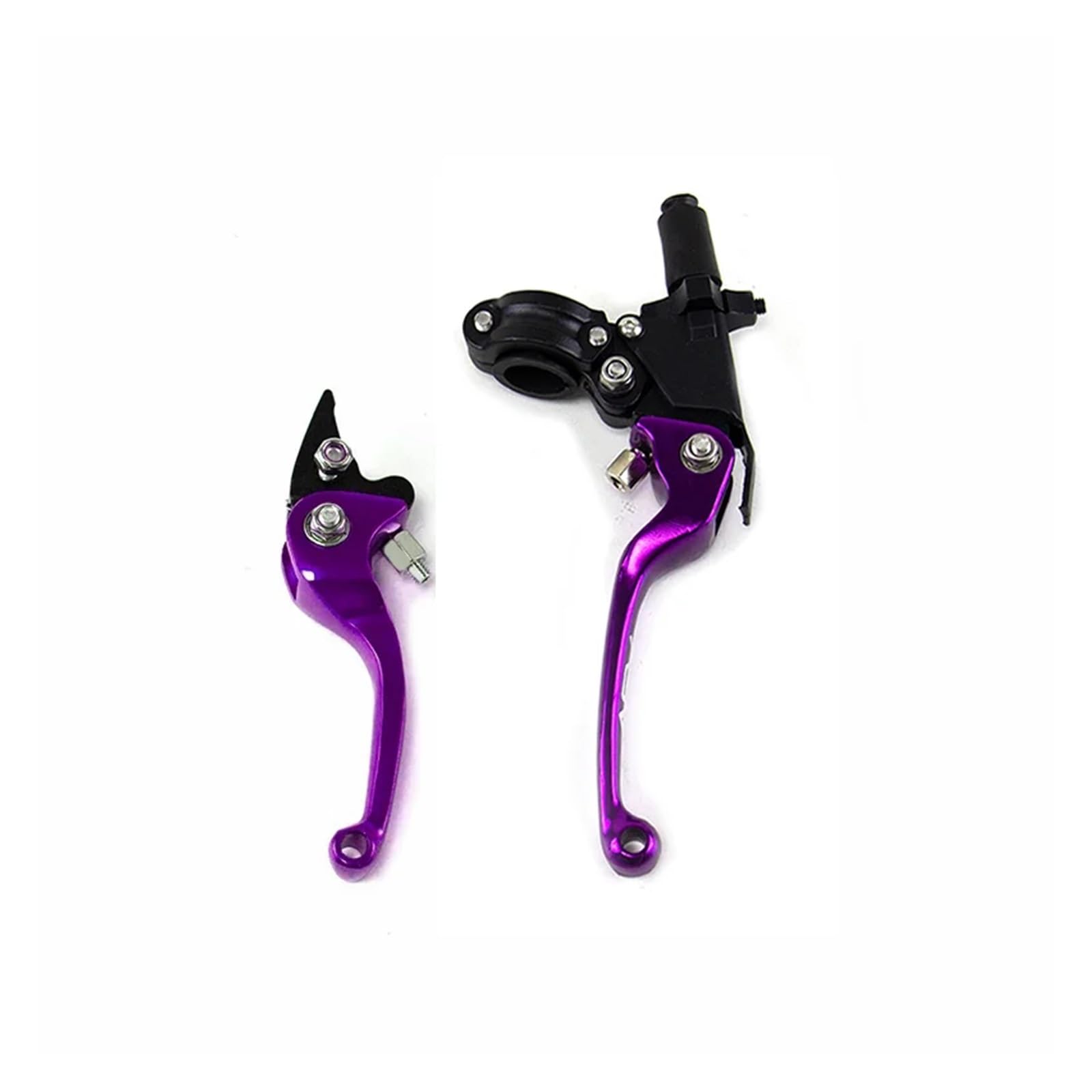 Drovian Purple Hydraulic Brakes Motorcycle Clutch Brake Handle Drum Lever Vehicle Handlebar Bull Horn For Asv(Purple)
