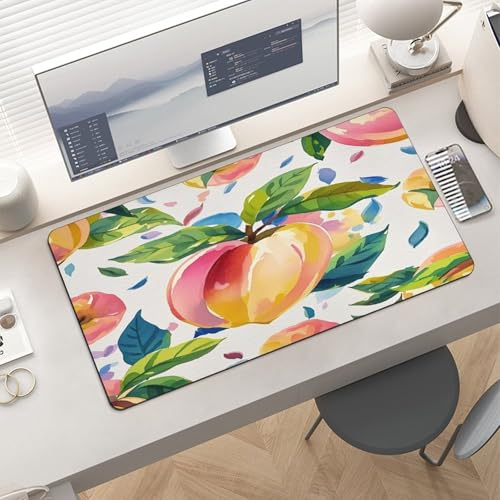 Colorful Peach Watercolor Pad Mouse Grande Antideslizante miniatura 6