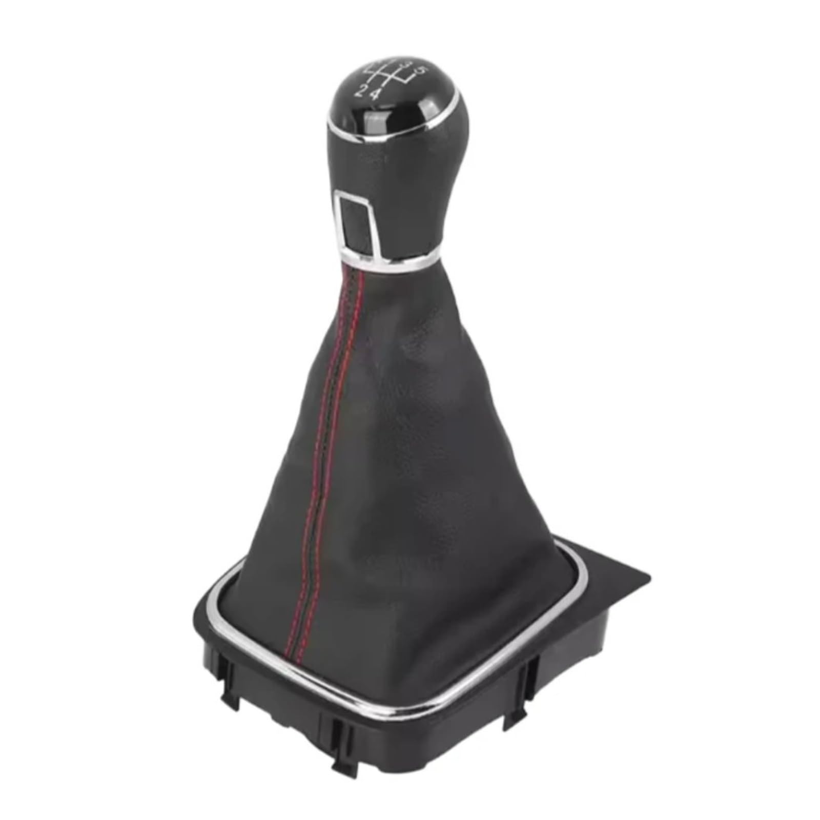 Lvgvzttgkm 5 Leather Red For Vw For Golf 6 5 For Jetta Mk5 Mk6 Gear Shifter Knob Style Black / Red
