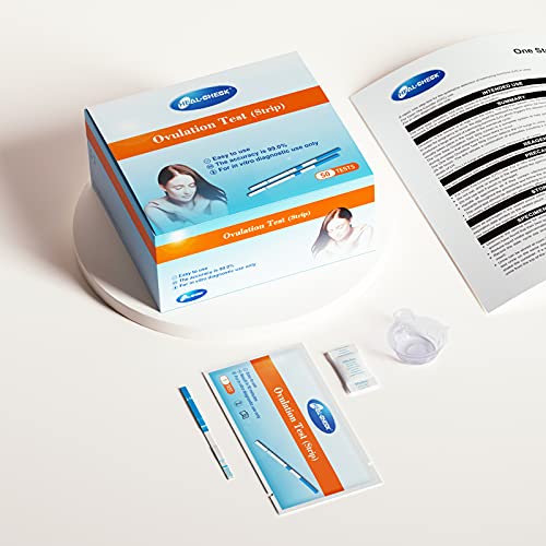 Heal-Check Ovulation Test Strips（50-Pack-4.0Mm ）With 50 Free Collection Cups,Ovulation Test Strips Kit For Women,Fertility Tracker Kit,Fertility Test For Women,Easy At Home (50 Lh Test Strips) #TOP1