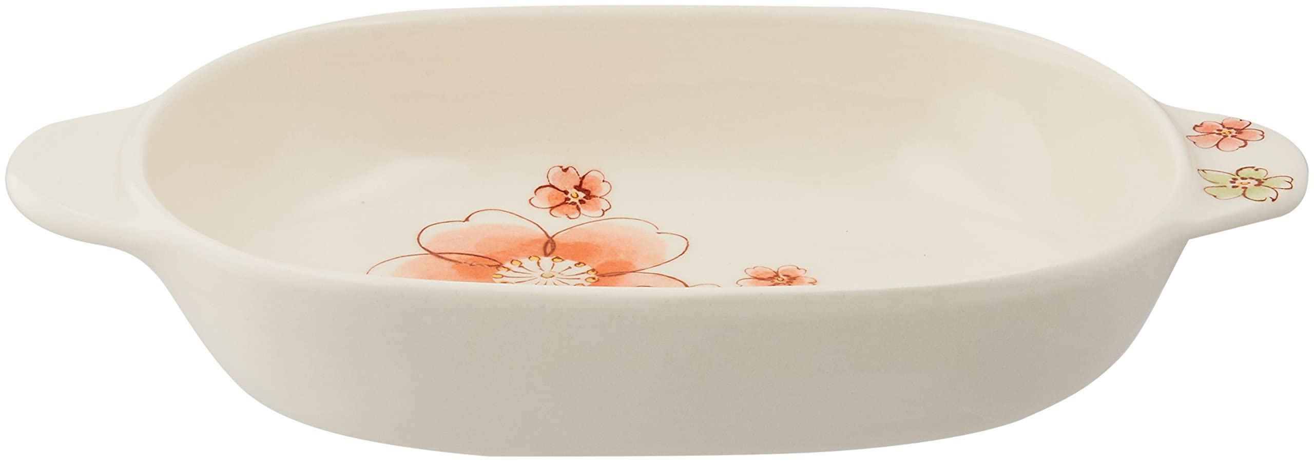 Banko Ware 14624 Oven Safe Gratin Dish, Orange Cherry, Diameter Approx. 8.7 inches (22 cm), Microwave Safe, Made in Japan