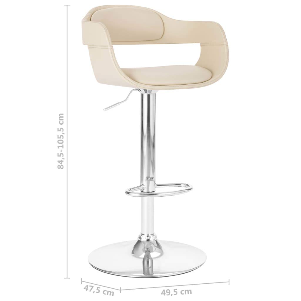 vidaXL Barstuhl Höhenverstellbar Tresenhocker Barhocker Küchenhocker Thekenhocker Tresenstuhl Bistrohocker Bar Stuhl Hocker Weiß Kunstleder
