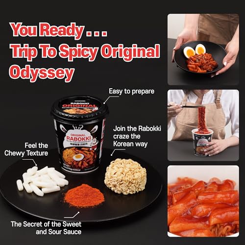 KINIKORA Swicy Instant Rabokki Cup 2-Pack, Korean Tteokbokki & Ramen - image 4