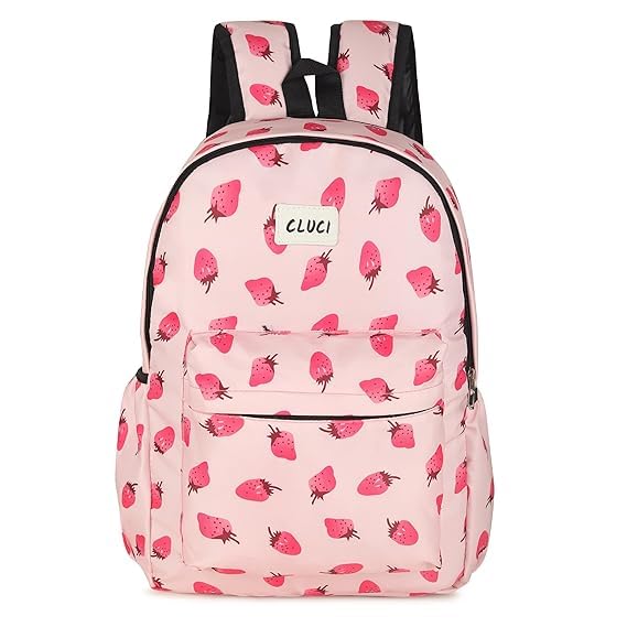 New Heavy Duty Pink Strawberry Printed Backpack Large Capacity Waterproof Lightweight Multifunction Commercial, Travel Fashion, Kids, Children Rucksack for Boys and Girls-image-38