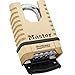 Master Lock 1177D 2-1/4in (57mm) Wide ProSeries Shrouded Brass Resettable Combination Padlock, 4 Pack Bundle w/Keychain Light