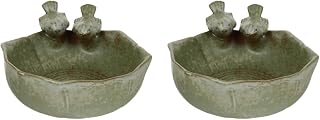 Yardwe 2 pcs ceramic bird feeder home accessories decor deck bird feeder outdoor decor snack oriole feeders fruit serving bowl Bird Feeding Tray Birds Food Feeder Fruit Storage Plate fine