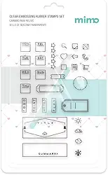 Mimo – Carimbo para Relevo - Etiquetas – 11x16cm – Alta Precisão, Lavável e Ideal para Scrapbook e Artesanato