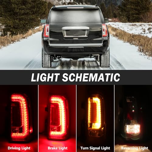 Tail Light Assembly for 2015 2016 2017 2018 2019 2020 GMC Yukon/Yukon XL Passenger Side