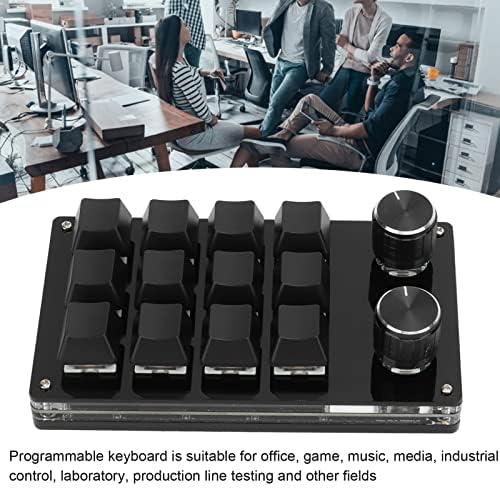 Cryfokt CRYFOKTB3M0YA9H1S5213-12 One Handed Programmable Mechanical Keyboard, 12 Keys Rgb Programmable Macro Keyboard With Knob Plug And Play Multifunctional Mechanical Gaming Keypad Function Keypad For thumb #6