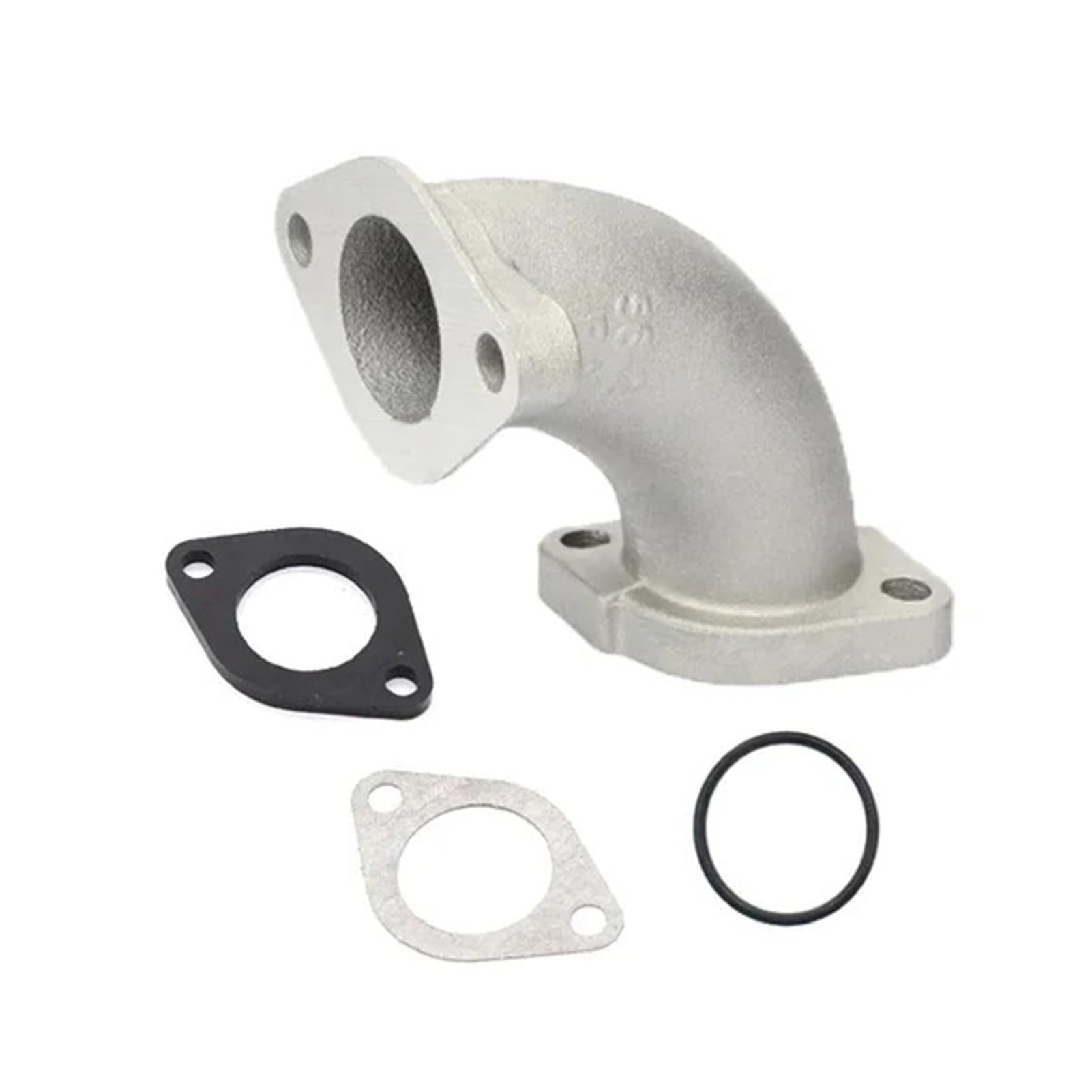 Ncrxq Silver Intake Manifold Dirt Pit Bike Carburetor Rubber Mainfold Adapter Inlet Intake Pipe Kits For Vm22 Pz19 Yx125 Pit Dirt Bike(Silver)