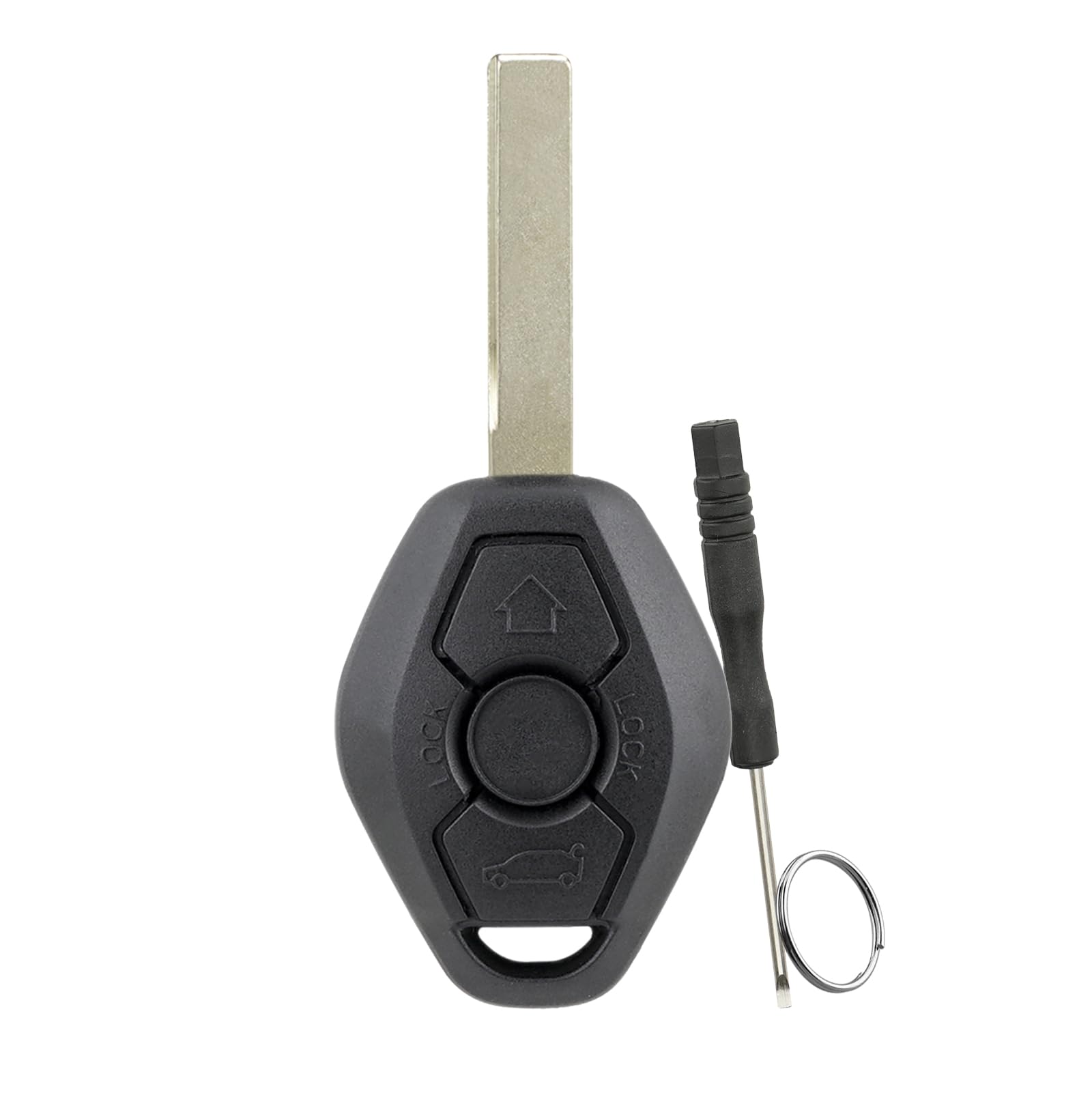 3 Buttons For BMW key fob Case For BMW E38 E39 E46 EWS System CAS2 System 1 3 5 6 7 Series X3 X5 Z3 Z4 Key Shell with HU92 Blade Screwdriver Key Ring