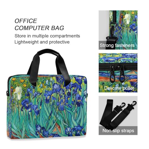 Bolso para laptop senya con diseño acuarela blanco y amarillo miniatura 6