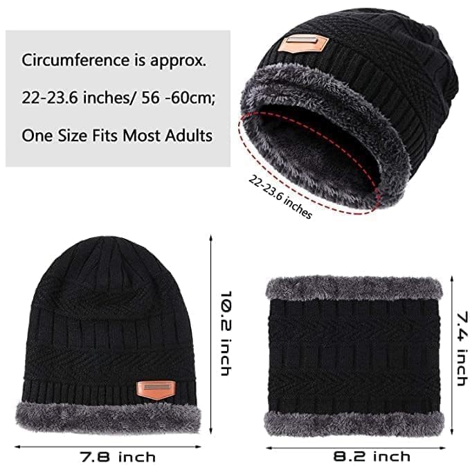 Image of TEKCOOL Woolen Winter Cap for Women & Men in Winter for Thermal Wear Stylish Soft Caps for Boys & Girls for Warm Wear Head hat Garam Topaa cap's Breathable Lightweight Windproof with hand gloves