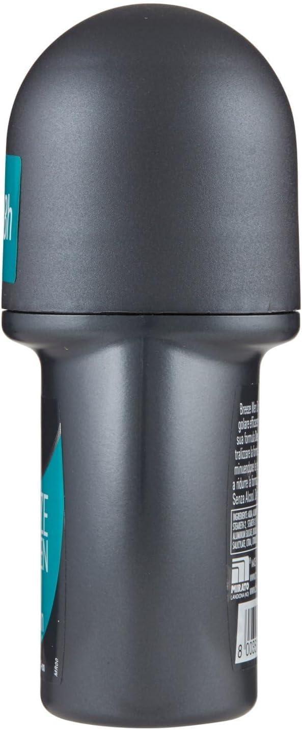 8x Breeze MEN Dry Protection Deodorante Roll-On Hilft, die Schweißbildung 48 Stunden lang wirksam zu regulieren- Deodorant 50ml + Beni Culinari Kostenloser Schlüsselanhänger