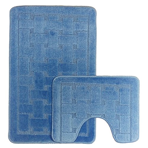 Emma Barclay Orkney Badematte und WC-Vorleger-Set, Blau