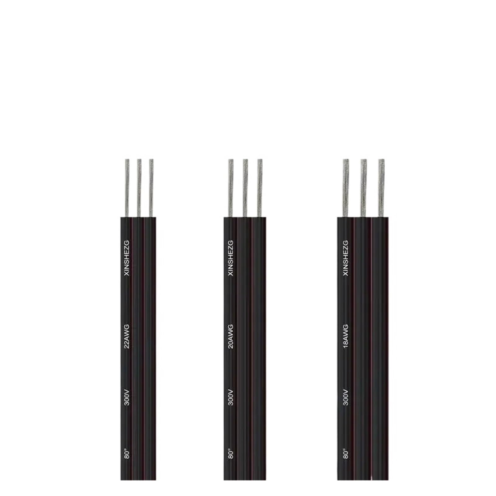Cables eléctricos blancos de 3 pines, Cable LED cobre estañado, 18, 20, 22AWG, extensión Flexible PVC for tira luces WS2811 WS2812B(Color C,30m,22 AWG)
