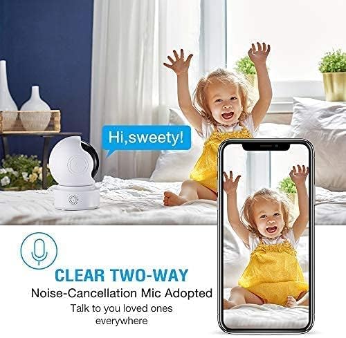 TENVIS 2K 3MP Indoor Security Camera - Dog Camera with Phone App, Sound/AI Motion Detection & Auto Tracking, Pan/Tilt WiFi IP Camera, 2 Way Audio, Night Vision, Works with Alexa, Baby/Nanny/Pet Camera