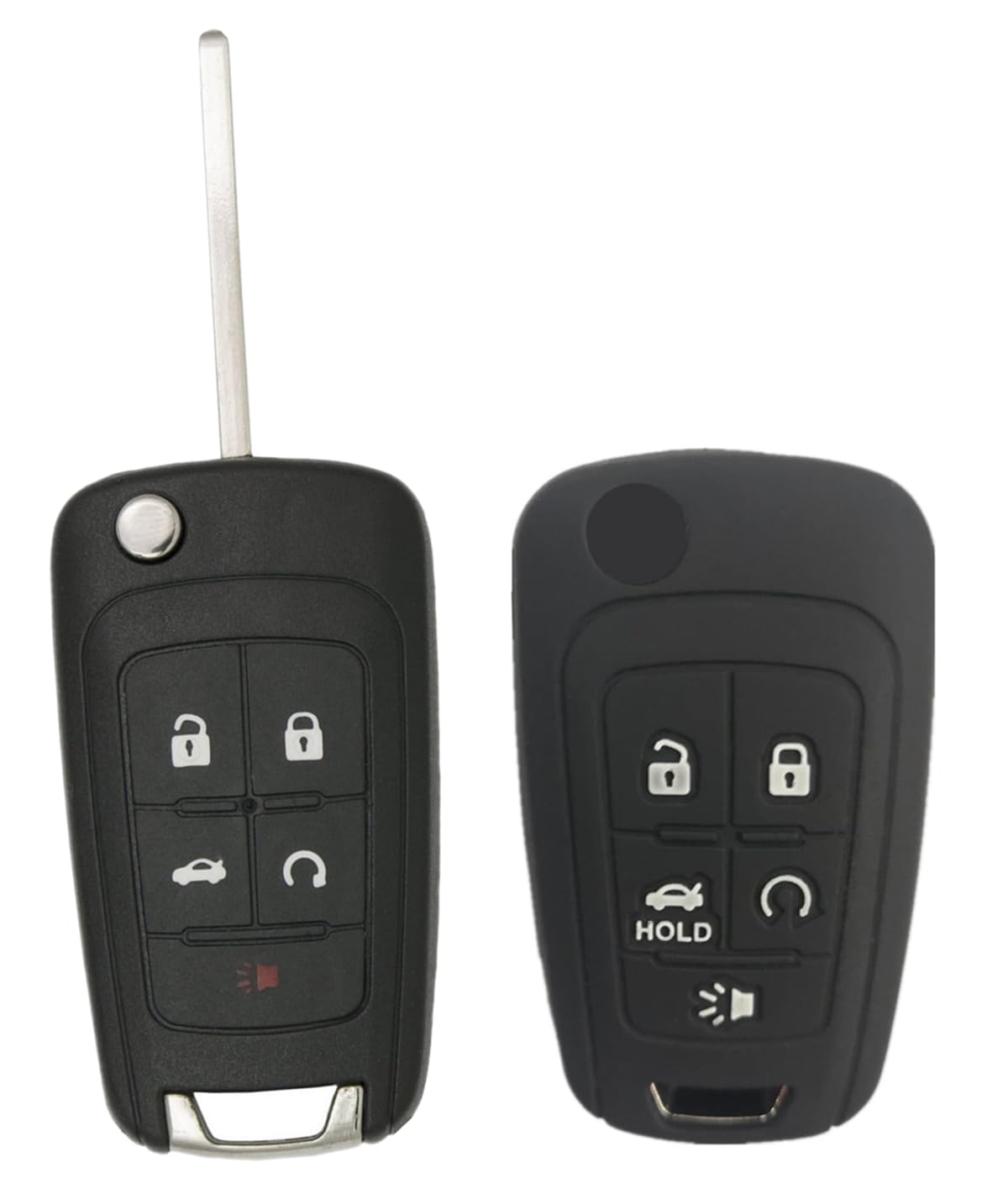 KAWIHEN Key Fob Shell Chevrolet with Chevy Camaro Cruze Equinox Impala Malibu SS Sonic Buick Encore Lacrosse Regal Verano GMC Terrain OHT01060512 KR55WK50073