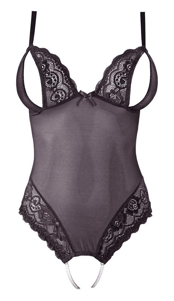 Cottelli Collection Cottelli Crotchless Mesh Body - Black - L