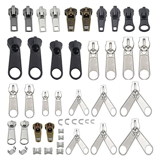 YaHoGa Zipper Repair Kit Zipper Replacement for Clothing Bags Outdoor Tents Coats Jeans Jackets Purses Luggage Backpacks