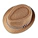 WESTEND Fedora Hats for Men - Kentucky Derby Summer Straw Hat, Stylish 2025 Design - Light Brown Trilby