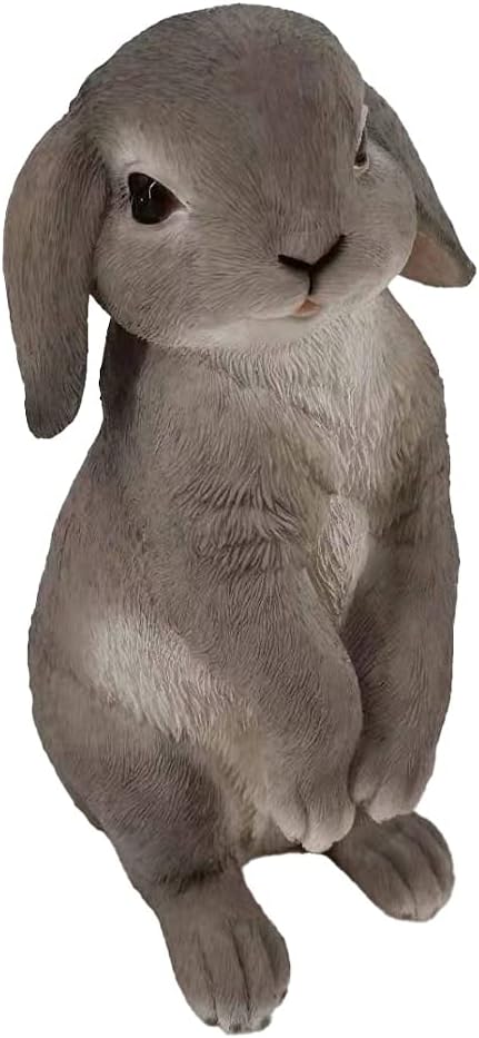 G&H Garden Ornaments Outdoor, Rabbit Lawn Statue Hand Finished Sculpture Figurine - Image 4