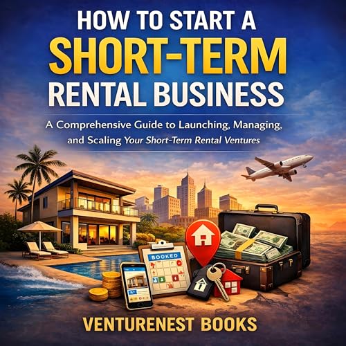 How to Start a Short-Term Rental Business Audiolivro Por VentureNest Books capa