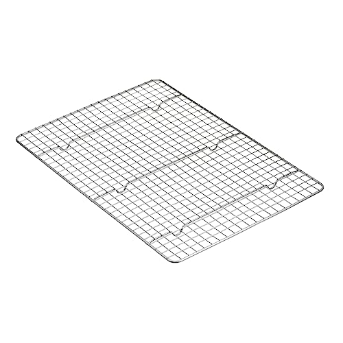Image of Amazon Basics Ceramic Nonstick Baking Sheets & Cooling Rack Set, Dishwasher Safe, Oven Safe, Half Sheet Size, Gray, 2-Pack