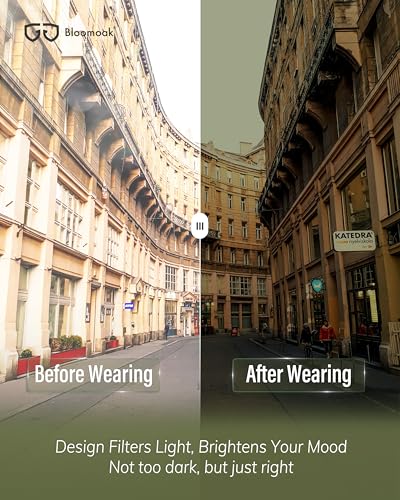 Image of Bloomoak 99% Blue Light Blocking Glasses,Nighttime Sleep,Fully Wraparound Your Eyes with No Leaks for Side Glare