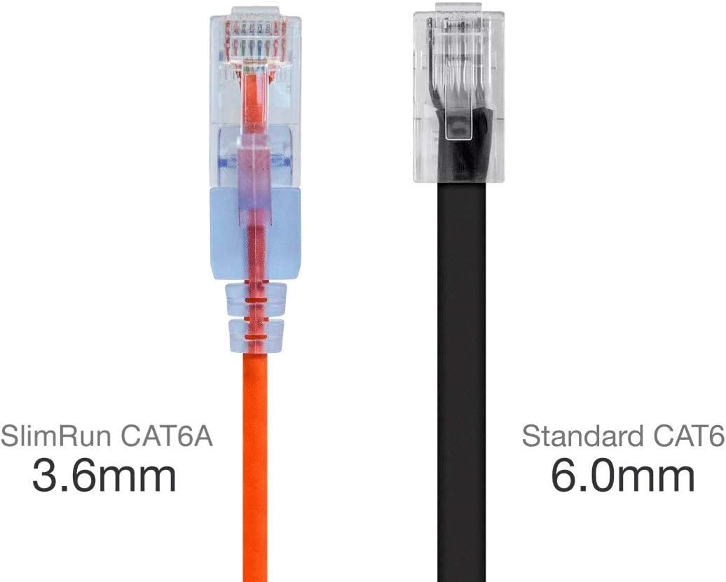 Monoprice Cat6A Ethernet Patch Cable, Snagless RJ45, 550Mhz, 10G, UTP, Pure Bare Copper Wire, 30AWG, 3 Feet, Orange - Image 4