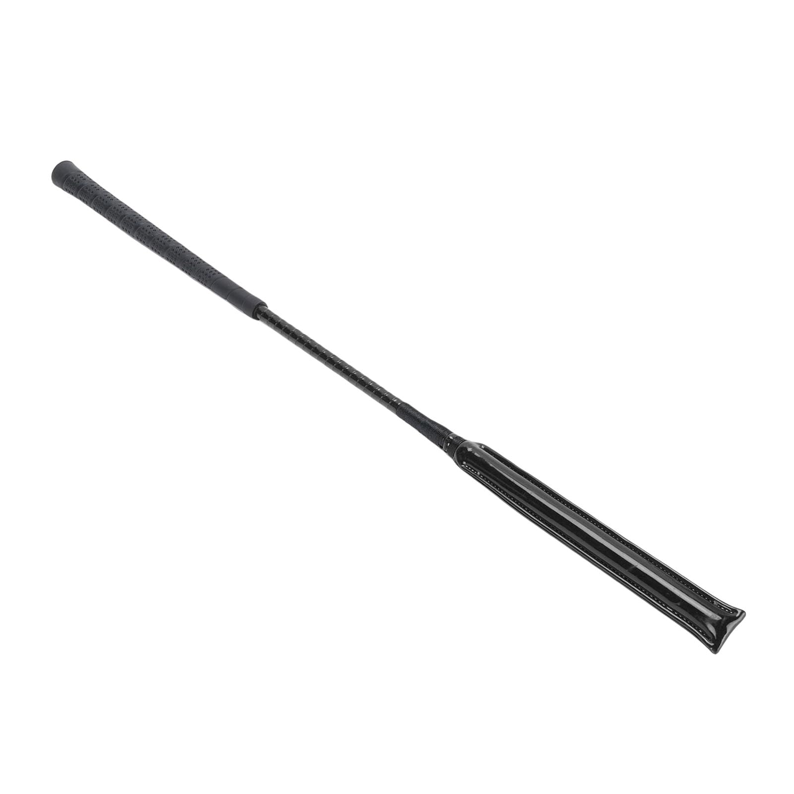 Dpofirs Frustino da Cavallo, Frustino da Equitazione in Pelle Verniciata con Manico in Silicone Antiscivolo per Allenamenti e Corse Equestri