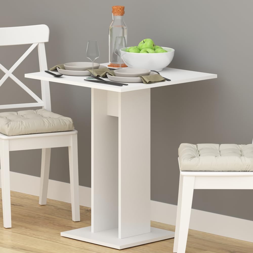 Vicco Tavolo da pranzo Repose, Bianco, 65 x 65 cm, adatto come tavolo singolo salvaspazio per ambienti di piccole dimensioni