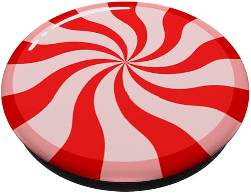 Miniatura 2 de PopSockets PopGrip estándar de caramelo de menta de Navidad