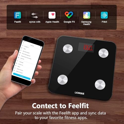 LIORQUE Báscula Grasa Corporal Wifi, Báscula de Baño Digital con APP Báscula Inteligente con 14 Medidas de Composición Corporal, Compatible con Móviles Andriod y iOS - Imagen 6
