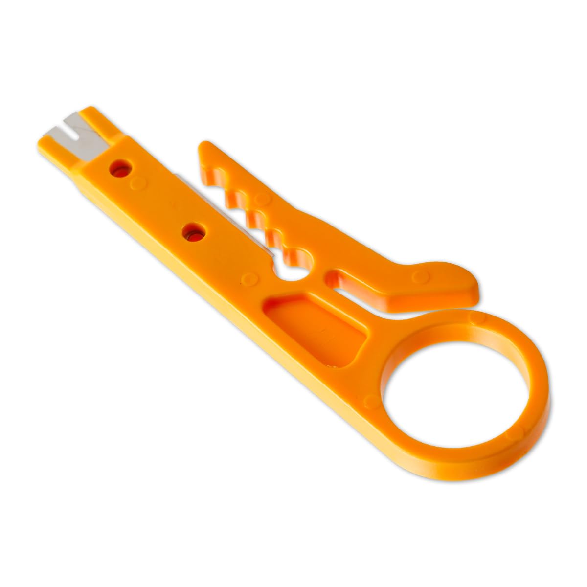 Lotsdonxia Yellow Mini Wire Stripper & Crimper Tool - Precision Cable Cutter For Rj45/Cat5/Cat6, Portable Multifunctional Punch Down Tool With Ergonomic Grip(Yellow)