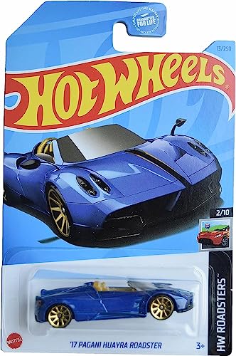 Hot Wheels '17 Pagani Huayra Roadster azul miniatura 1