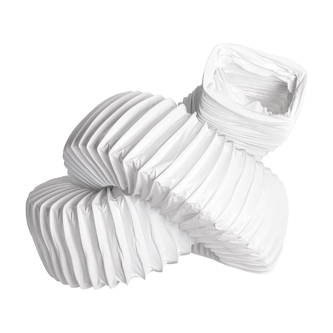 Tuyau d'évacuation d'air flexible en PVC pour climatisation, hotte aspirante, sèche-linge (110 x 55/6 m)
