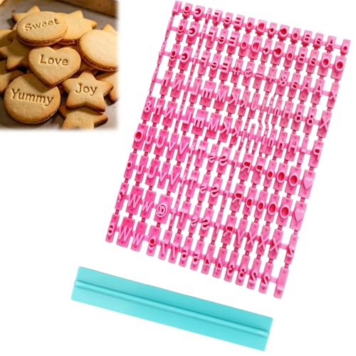 Lot de 150 Emporte Pièce Lettre et Chiffre, Tampon Alphabet pour Argile et Pâtisserie, Moule Biscuit Personnalisé pour Fondant, Pâte à Sucre et Gâteau