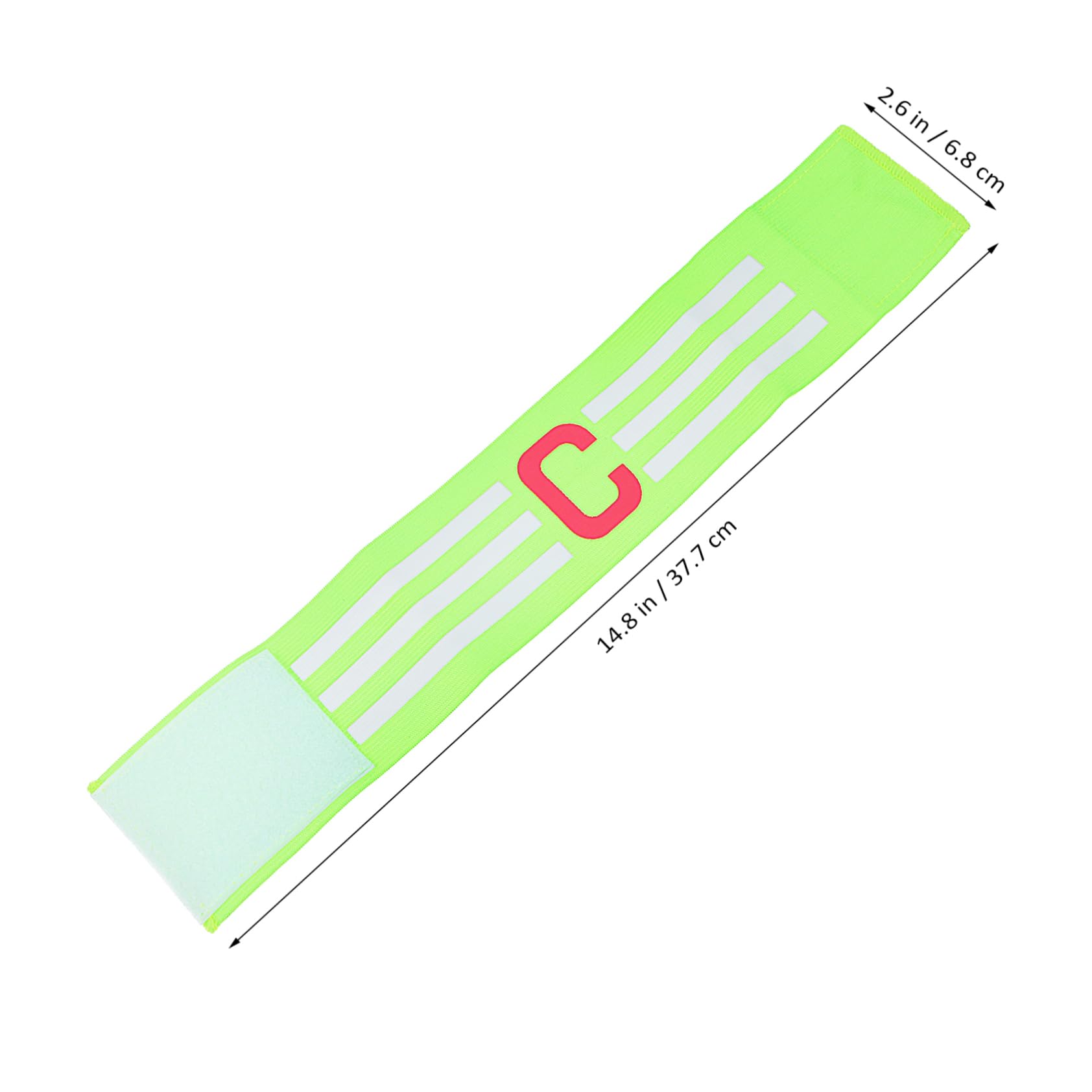 Garneck High Contrast Soccer Captain Armband Elastic Polyester for Team Leaders Sports Captain Bands