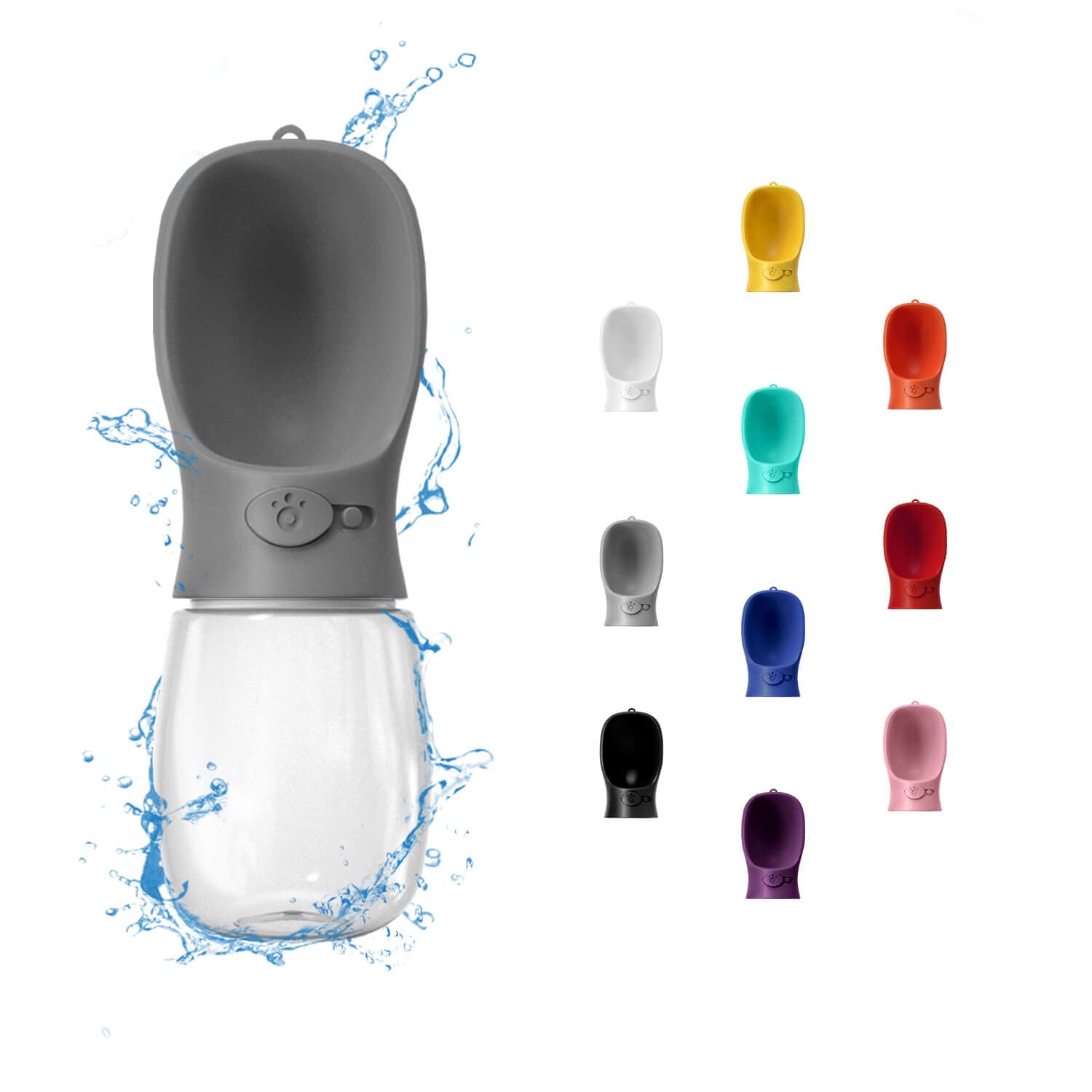 WePet Portable Dog Water Bottle, 12 OZ, Leak Proof Puppy Water Dispenser with Drinking Feeder for Pets Outdoor Walking, Hiking, Travel, Food Grade