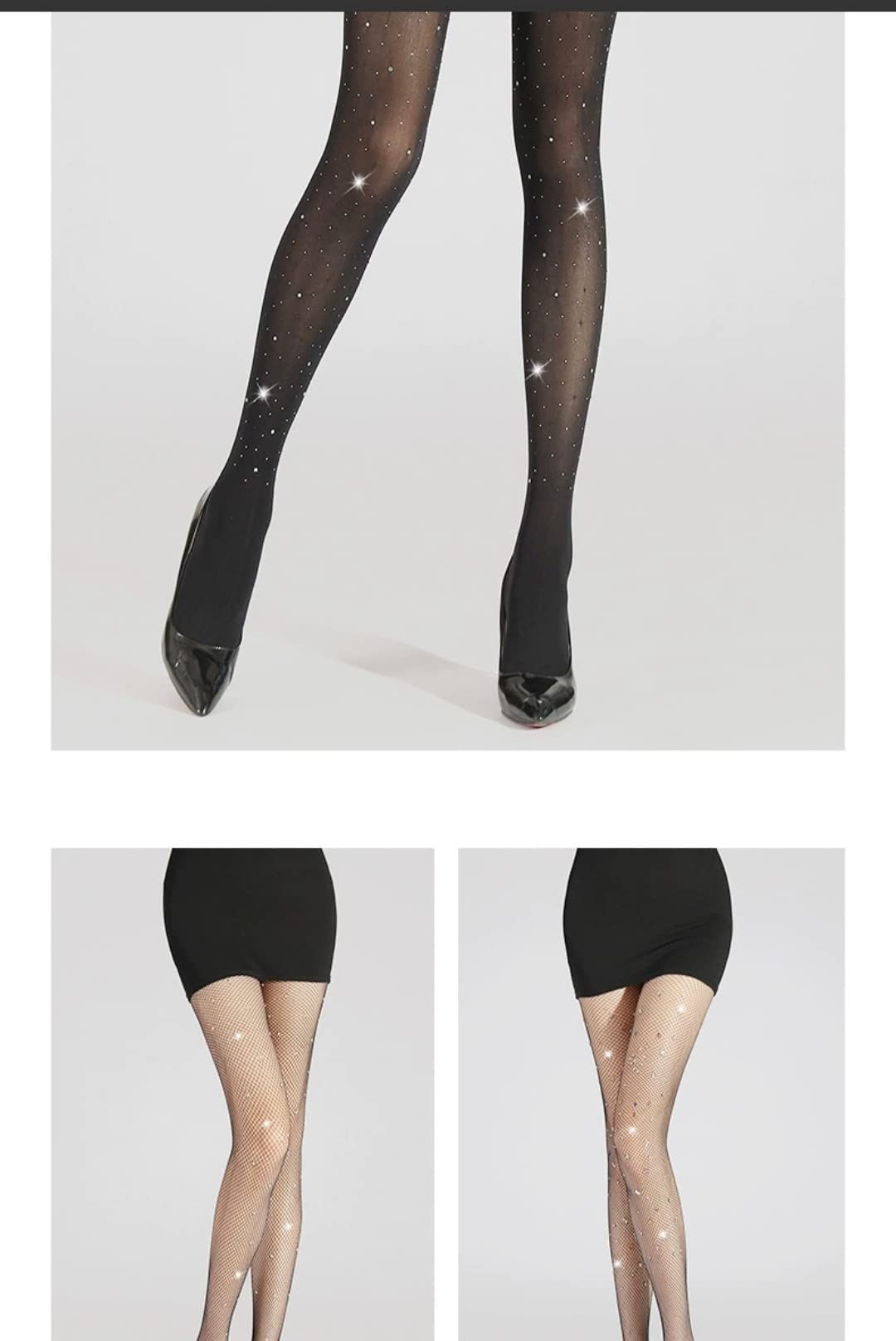 Autoreggenti Donne di Modo Caldo Drill Hot Socks Socks Hollow Hot Drill Fishnet Socks, 4 Coppie