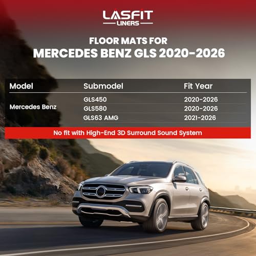 Image of LASFIT Cargo Mat & Backrest Mat (3 Pieces) for Mercedes Benz GLS 2020-2026