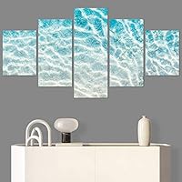 SIGNWIN 5 Panel Canvas Wall Art Modern Art Landscape Multicolor Photography Relax/Calm Rocky Romantics for Home Decorations Ready to Hang - 60